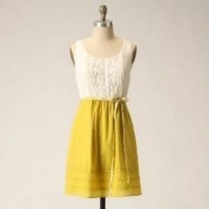 Maeve Jacqueline Dress Yellow Skirt White Top 10